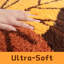 Tapis de bain d'automne 51 x 81 cm, motif feuilles d'érable, jaune/brun/rouille