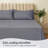Luxclub 4 PC Light Gray King Silky Soft Cooling Extra Deep Pocket Performance Sheet Set-123418303-123418270