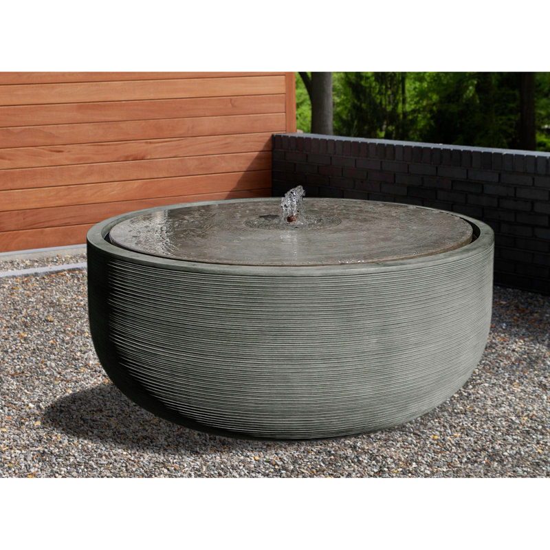 Girona Floor Fountain, 26.25" H x 72" W x 72" D, Alpine Stone