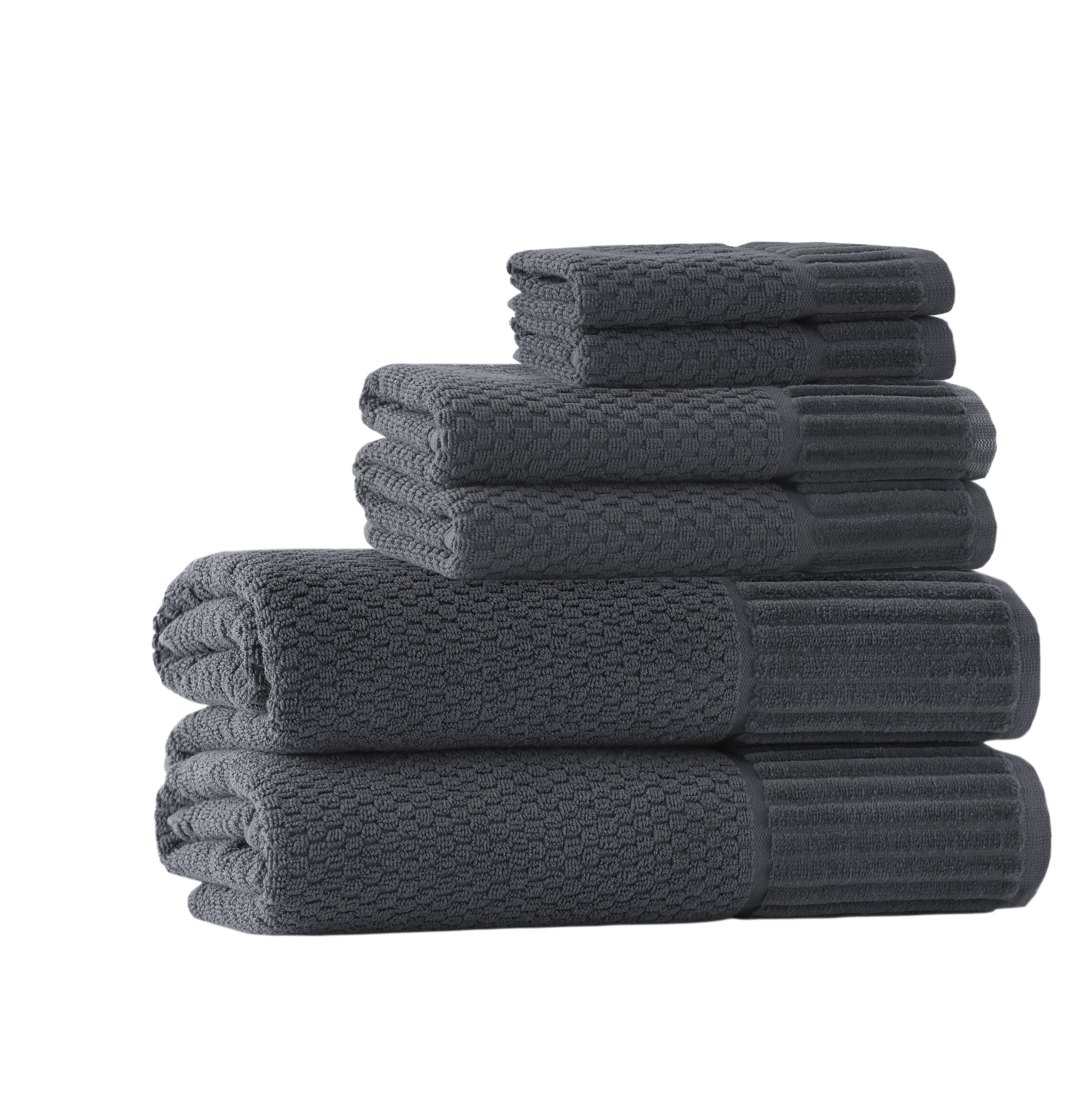 Florentin 6 Piece Turkish Cotton Towel Set Alcott Hill Color: Gray