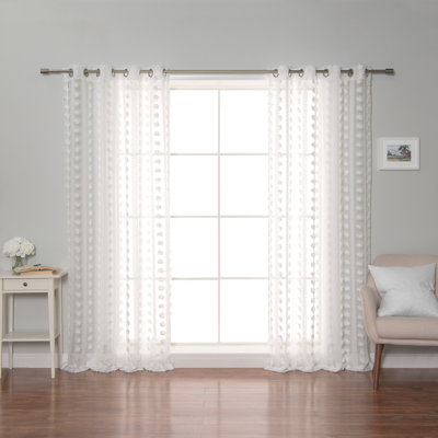 Alaina Sheer Curtain Panel Pair