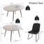 Ensemble de salle à manger de cuisine, table de salle à manger extensible avec chaises rembourrées-118554292-118554296