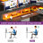 Wade Logan 59'' L-Shaped Adjustable Lift Top Desk with LED Lights & Power Outlets-843217586