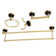 Kingston Brass NB3630PL Water Onyx Pressure Balanced Tub And Shower Faucet With Porcelain Lever Handle In Black Stainless Steel - View #3