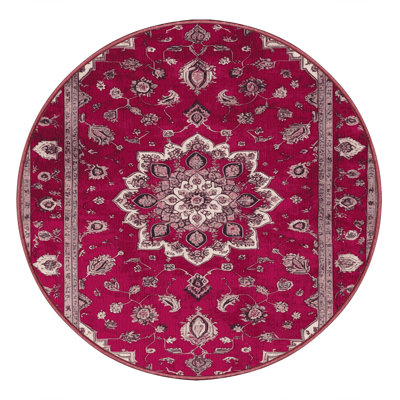 Tapis mauve lavable à la machine Tabriz