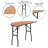 Wofford 48" Half-Round Wooden Folding Event Table