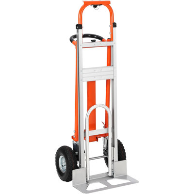 3 in 1 Convertible Stair Climbing Cart Max 800 Lbs Aluminum Hand Truck Dolly with Elastic Straps Folding Stair Dolly for Transport & Moving