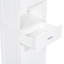 Rangement de salle de bain blanc - avec grand panier à linge et armoire avec panier à garniture