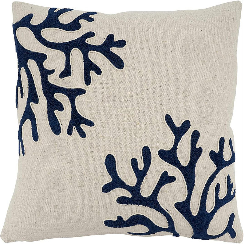 Naviguer Collection Reversible Throw Pillow, Feathers