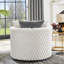 Fauteuil d'appoint rembourré en tonneau moelleux avec roulettes pour une mobilité accrue et des sièges confortables dans tout espace de vie