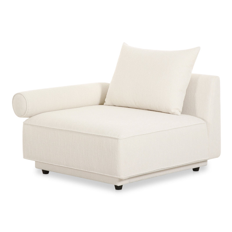 ROSELLO SLIPPER CHAIR, Novax White Boucle, 30" H x 37.75" W x 37.75" D, No