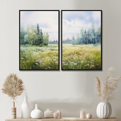 «Meadow Scenery Minimalisme V», grandes impressions sur toile