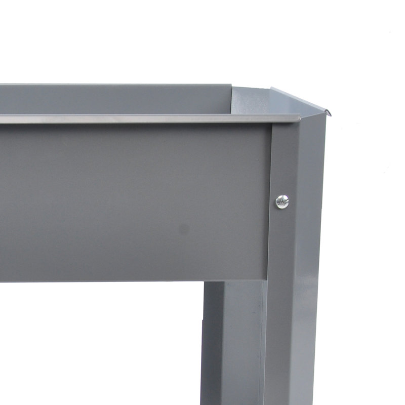 Ivadel Metal Planter Box, Gray
