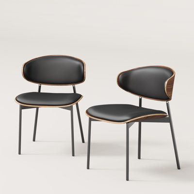2 chaises de salle à manger, chaises de style moderne Mid-Century et chaises décoratives sans accoudoirs