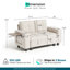 Canapé modulaire avec rangement d'appoint Benett-132785764-133867895