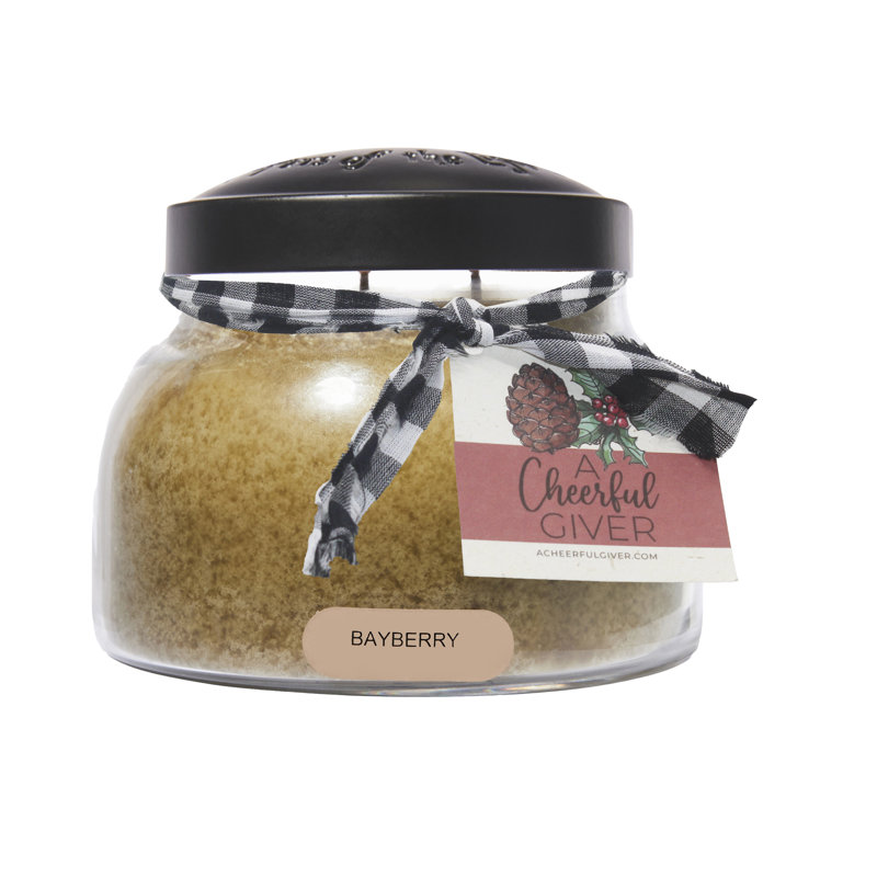 Bayberry Scented Jar Candle with Black Lid