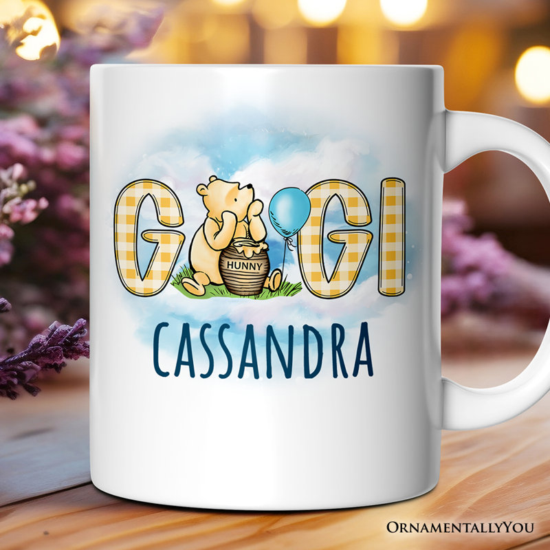 Grande tasse en forme d'ours Gingham