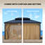Pavillon de jardin en métal à toit double et toit rigide-111705240-111705238
