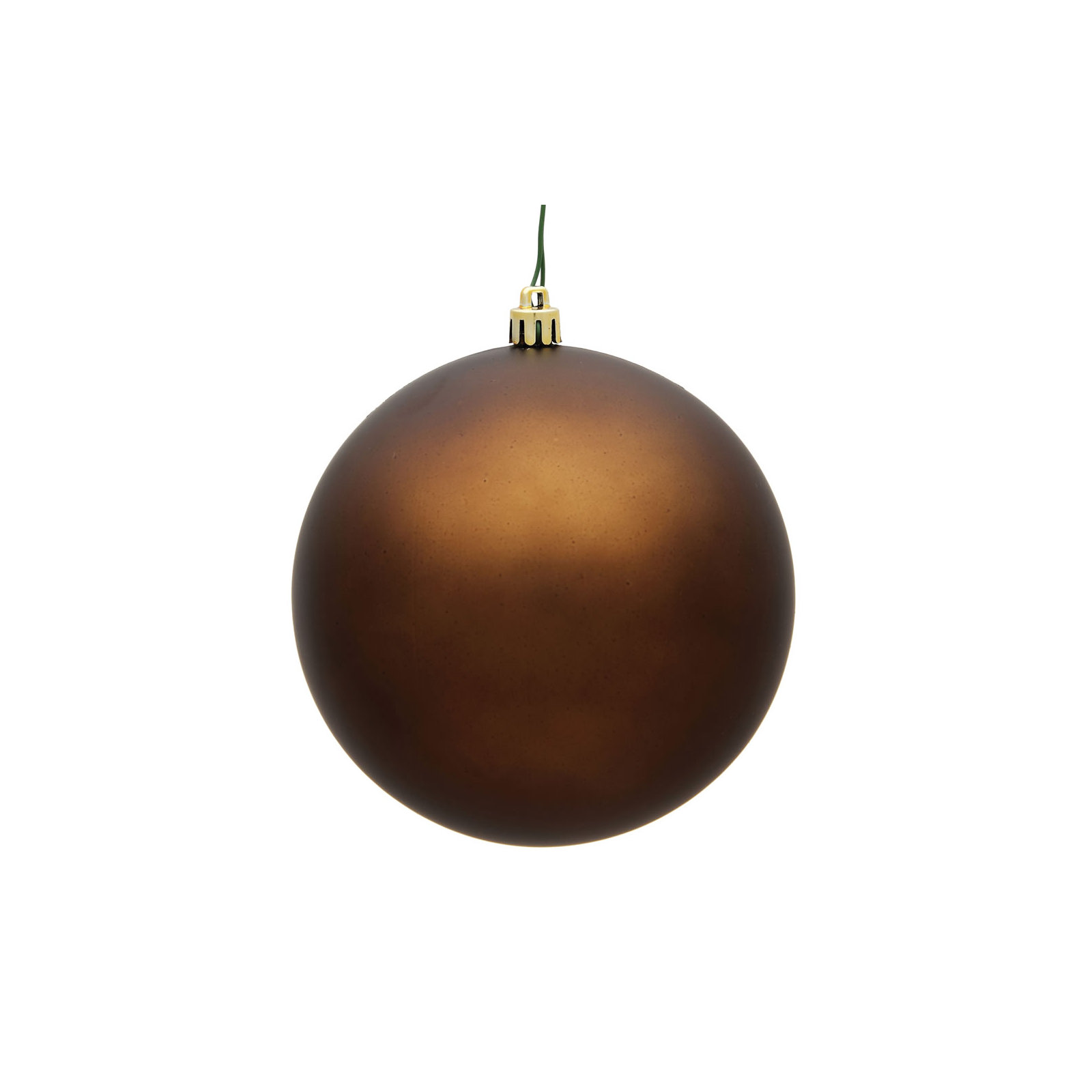 Holiday Décor Ball Ornament, 2.75" H x 2.75" W x 2.75" D, Matte Mocha