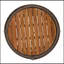 Table d'appoint ronde en bois d'acacia avec structure en corde et plateau fini en teck, supportant jusqu'à 68 kg, résistante aux intempéries.