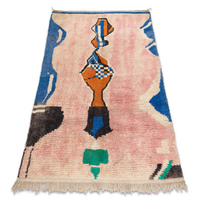Muhterem Rectangle 200 cm x 295 cm Moroccan Wool Hand Loomed Berber Area Rug
