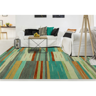 Braesyn Wool Striped Indoor Rug
