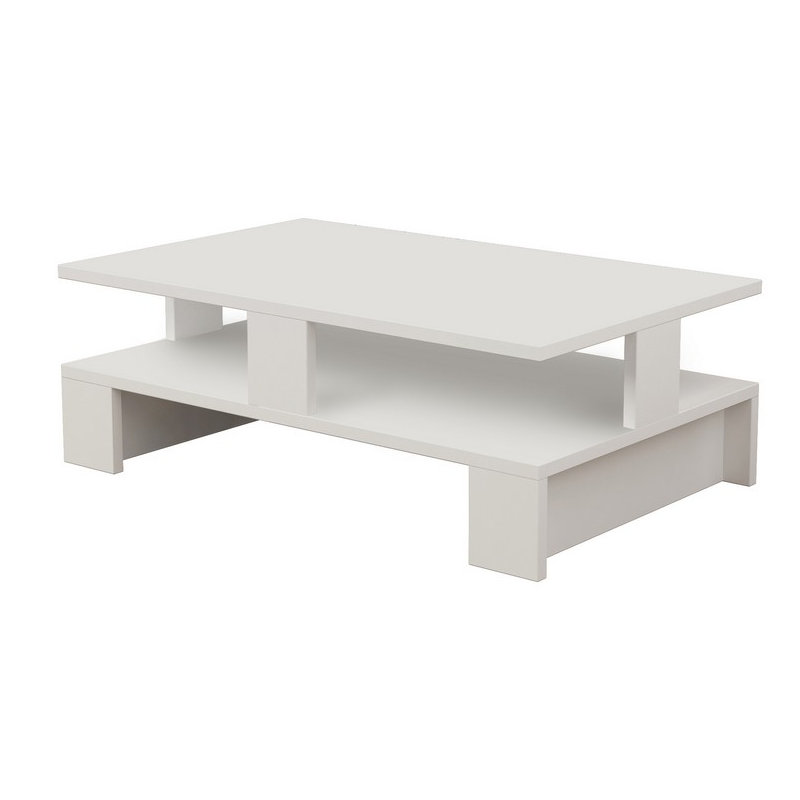 Airdrie Sled Coffee Table with Storage, White