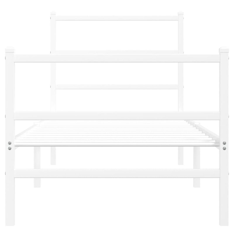 Metal Bed, 80 x 200 cm, White