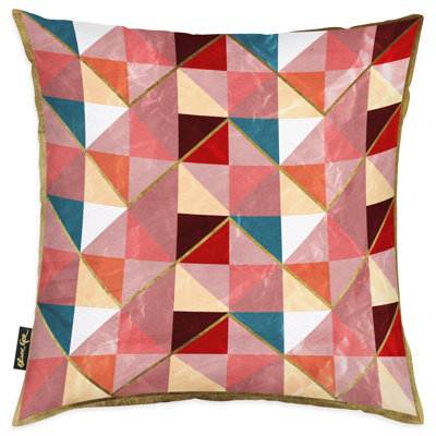 Housse et insert de coussin géométrique