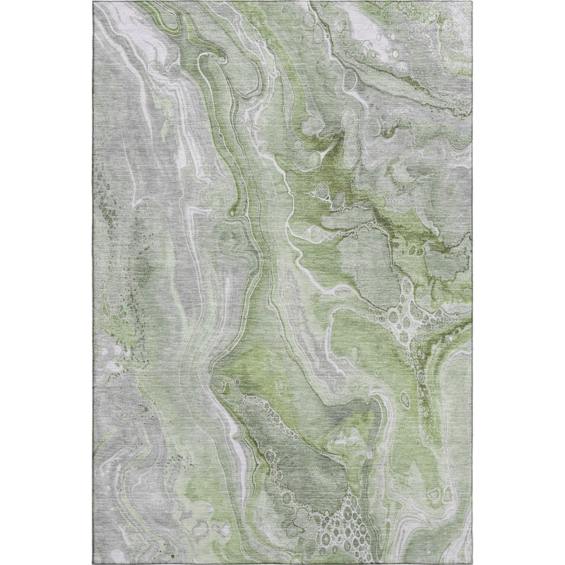Premium Machine Washable Slesnick AMF1681 Abstract Rug, Rectangle 10' x 14'