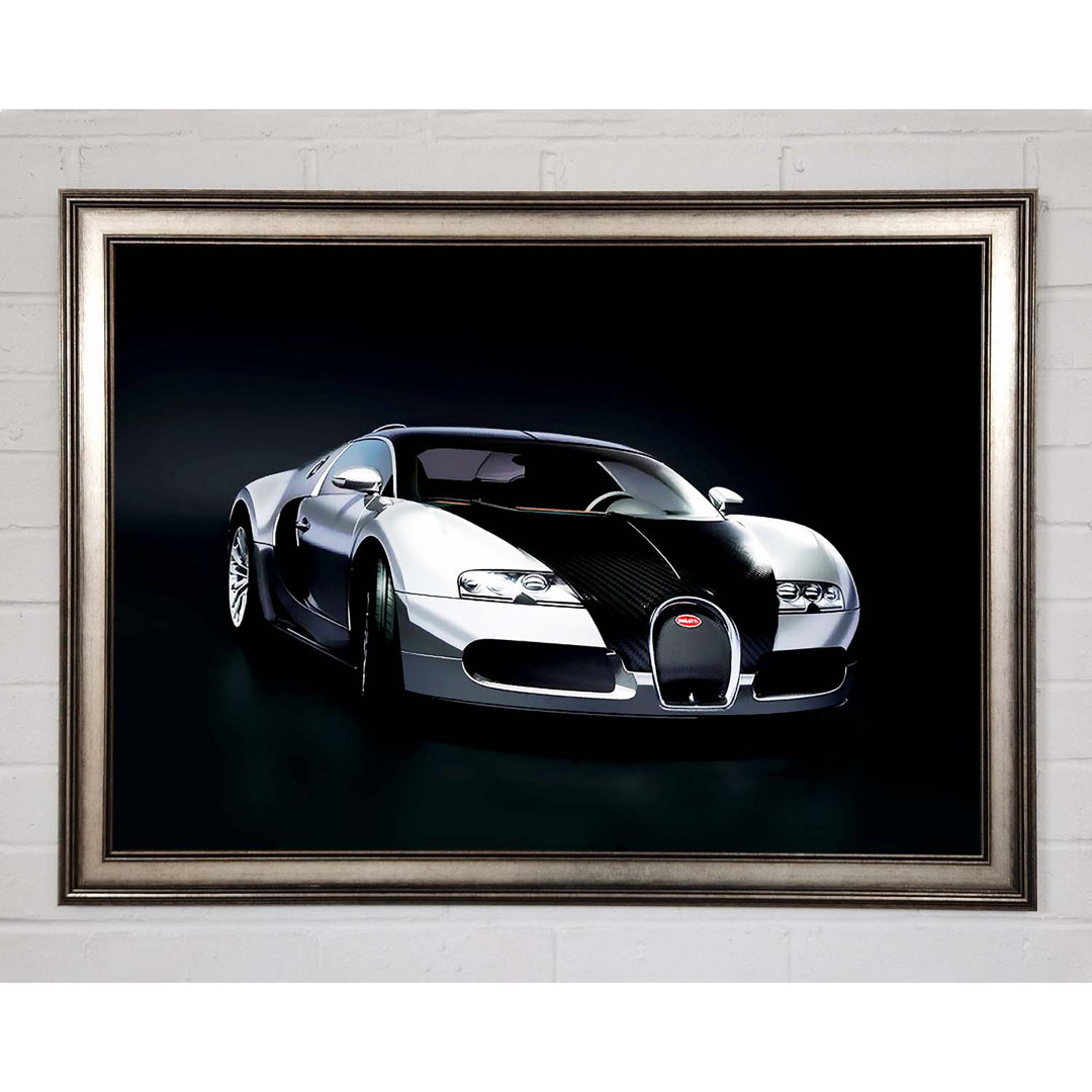 Bugatti Veyron Schwarz Silber - Druck