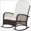 Chaise berçante en osier pour l'extérieur Outsunny