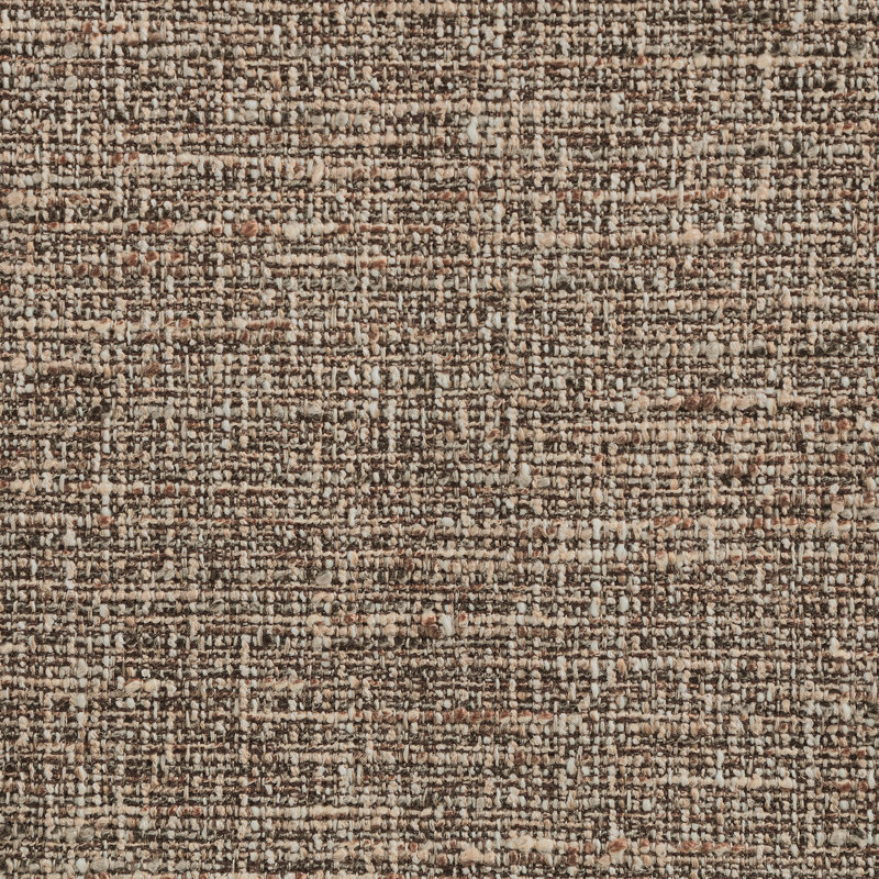 Chaise rembourrée en tissu texturé Lorello, Brun, Noyer