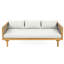 Lit de jour avec accoudoirs, structure en bois, revêtement en acier inoxydable gris, coussins, siège de jardin à lattes, 69,36 po L x 32,92 po P x 24,05 po H, assemblage requis.