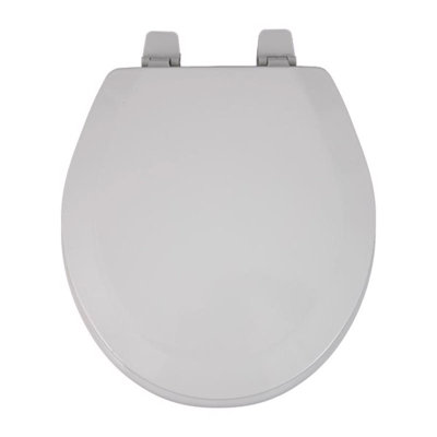OakBrook Collection Laurel Round White Wood Toilet Seat