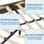 Structure de lit plateforme en bois, support de lattes en bois, aucun sommier requis, assemblage facile, conception silencieuse, espace de rangement sous le lit-909118253-909118240