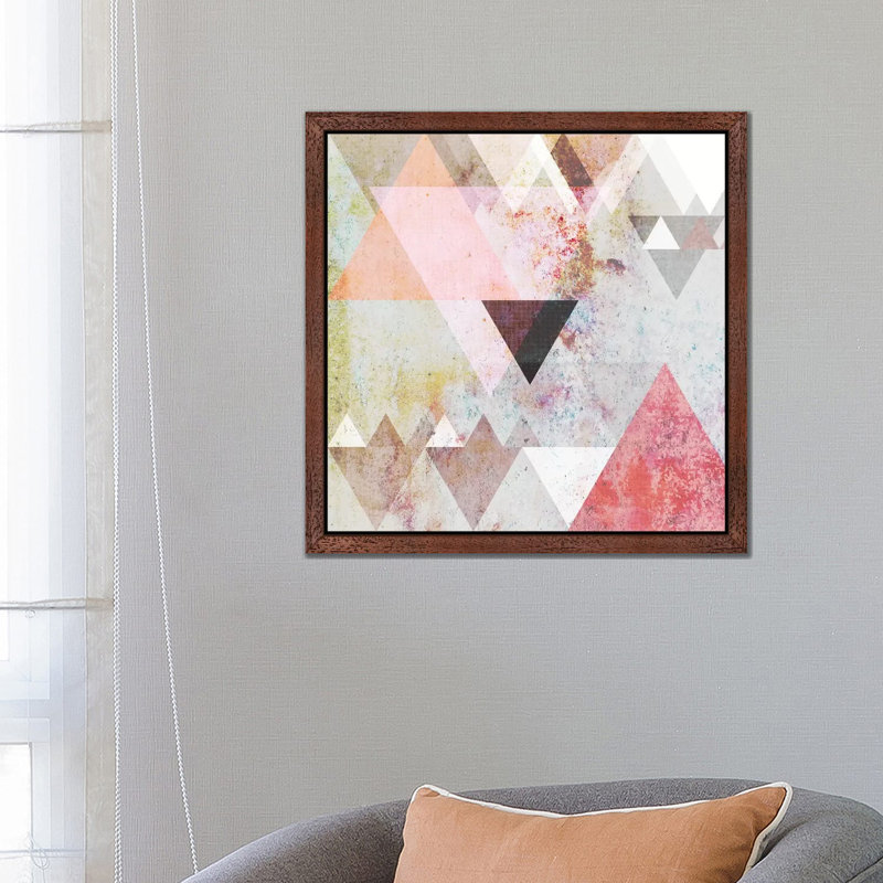 Graphic III by Mareike Böhmer - Print on Canvas, 66.04 cm H x 66.04 cm W, Brown Floater Framed