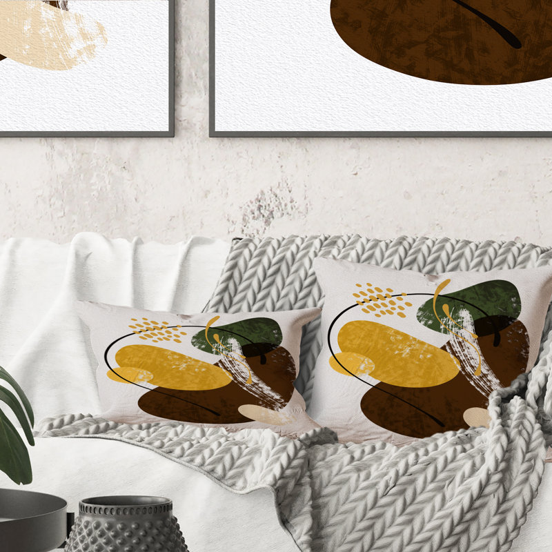 Coussin Minimalistic Earth Tone - imprimé moderne