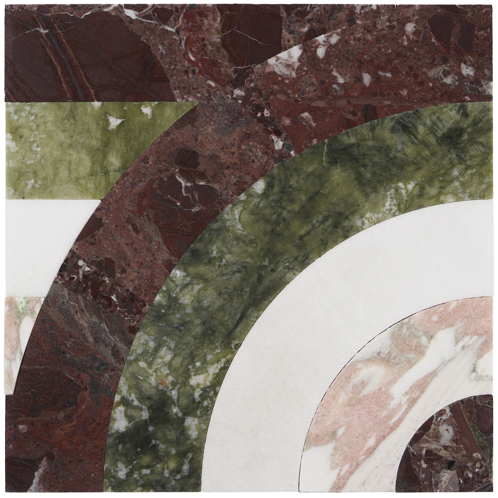 Elizabeth Sutton 2" x 12" Marble Tile, Rainbow
