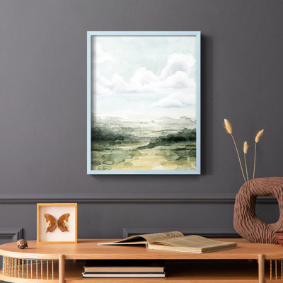 «Valley Highlight I», reproduction encadrée - bois massif