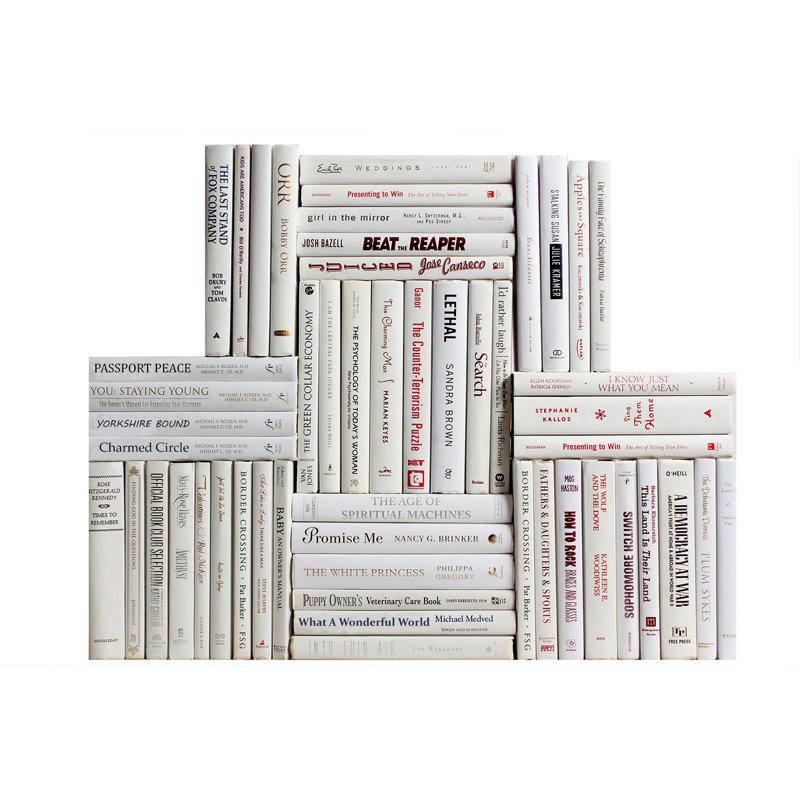 Modern Snowfall Book Wall, 50