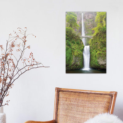 Oregon, Columbia River Gorge National Scenic Area, Multnomah Falls by Jamie & Judy Wild - Wrapped Canvas Print