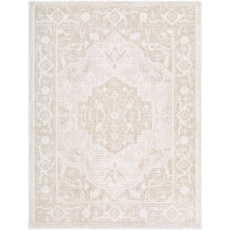 Tapis tissé à la machine ELLE Decor X Livabliss Odeon, Rectangle 9 pi x 12 pi, Crème