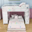 Lit superposé simple au dessus d'un lit double avec tiroirs Nyora Kids-916815234