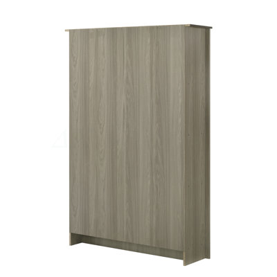 Nyla 47"W Gray Oak Bookcase Shelf with Cabinet Doors