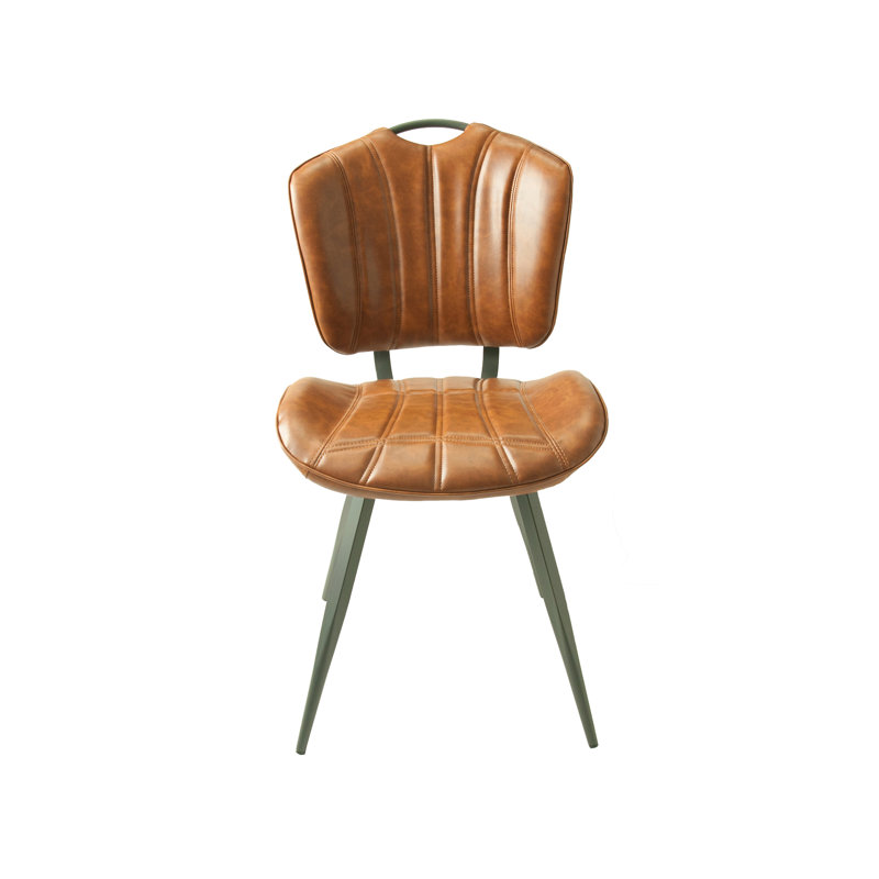 Lennon 46cm H Polyester Blend Upholstered Side Chair, Tan