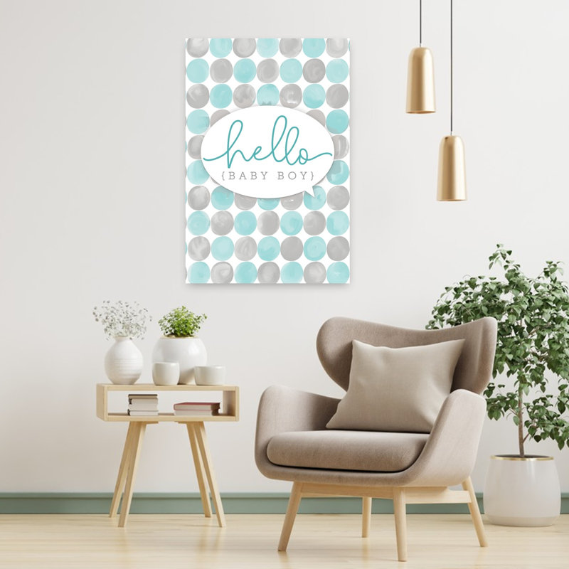 Hello Baby Boy, art contemporain abstrait, H 36 po x l 24 po