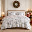 Ensemble de couette réversible de Noël « Grossiers Pins » de Southshore Fine Linens, en microfibre doublement brossée avec garnissage en fibres synthétiques, comprenant une couette et deux taies d’oreiller King (King/California King).-135741714