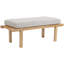 Banc rembourré Audie avec finition naturelle