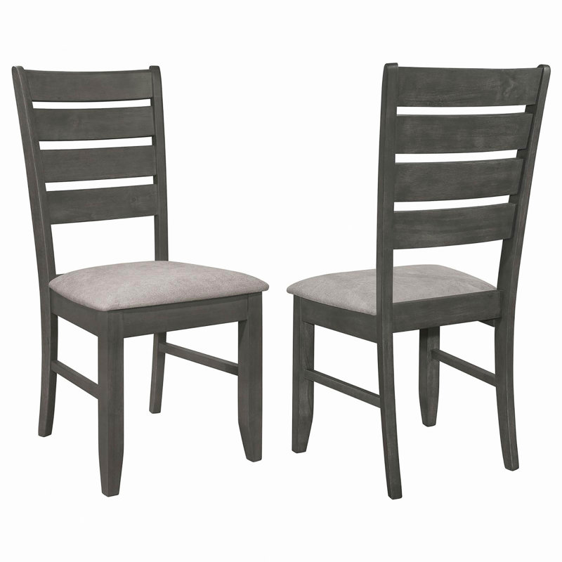 Chaises d'appoint rembourrées (ensemble de 2), Grey, Grey, Grey